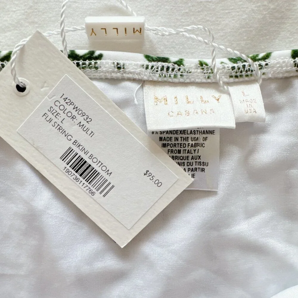 Milly Cabana Fiji bikini bottoms large women's swimsuit bathing suit white - Picture 10 of 12